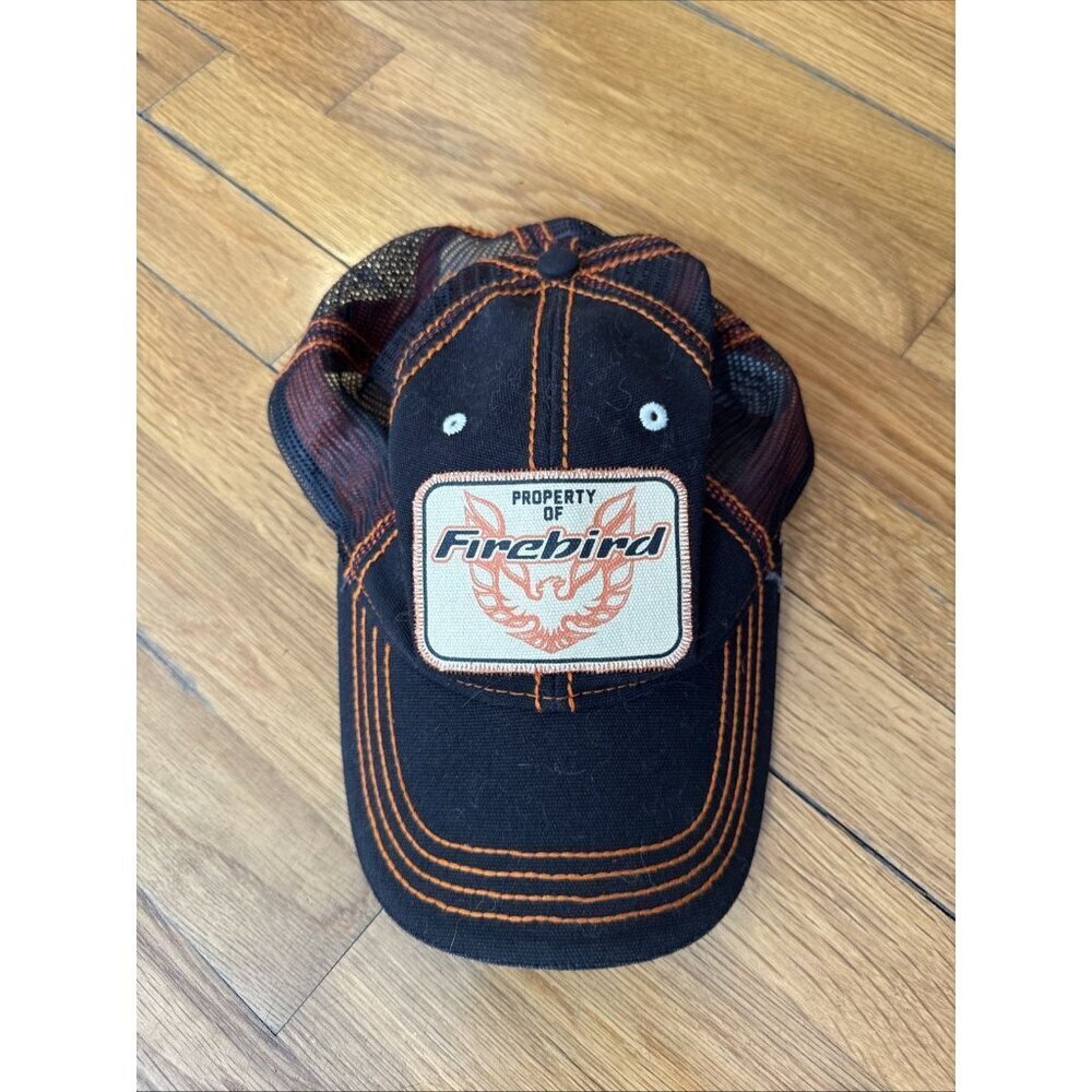 Vintage Official Gm Pontiac Property of Firebird Snapback Hat Mesh Trucker